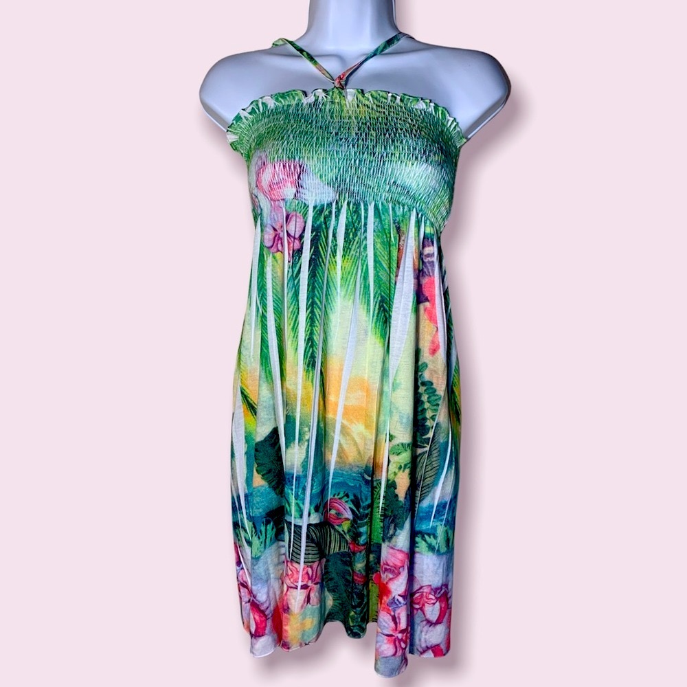 🆕 B. Split Palm Strapless Dress/Coverup/Tunic - Small